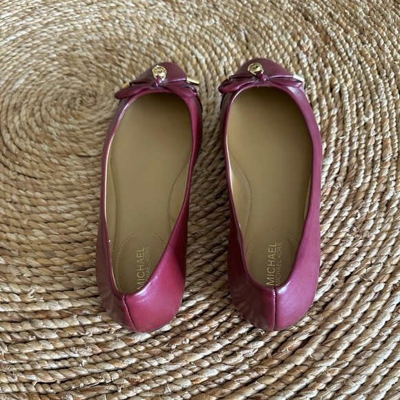 Michael Michael Kors Women's Melody Cap Toe Flats - Dark Berry Size 6.5 - Picture 3 of 9
